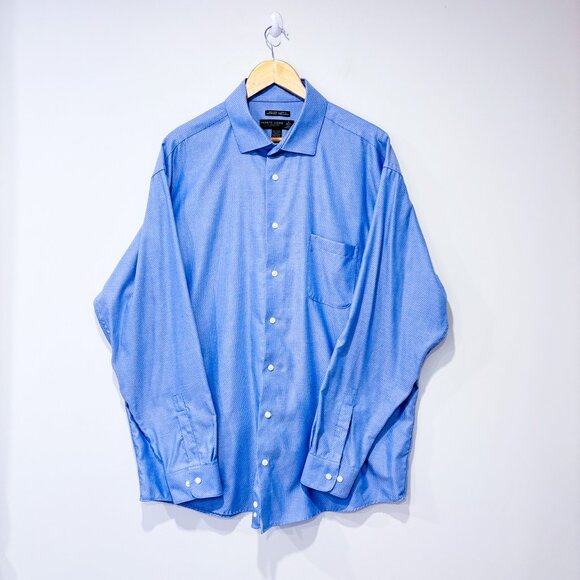PRONTO UOMO Light Blue Patterned Button-Up Shirt | Men’s XL * - Picture 1 of 8